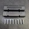 1/4 Scale V8 Aluminum Black Valve Covers (2) & Chrome Wing Nuts (8)