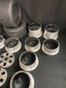 1/4 Scale Cobra Halibrand Wheel & Tire Set Chrome/Chrome (4)