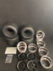 1/4 Scale Cobra Halibrand Wheel & Tire Set Chrome/Black (4)