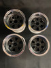 1/4 Scale Cobra Halibrand Wheel & Tire Set Chrome/Black (4)