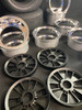 1/4 Scale Cobra Halibrand Wheel & Tire Set Chrome/Black (4)