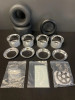 1/4 Scale Wheel & Tire Set 6 Spoke Chrome/Chrome (4)