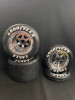 1/4 Scale Wheel & Tire Set 6 Spoke Chrome/Chrome (4)