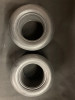 1/4 Scale Wheel & Tire Set 6 Spoke Chrome/Chrome (4)