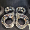 1/4 Scale 3" Inch Wheel & Tire Set Multi Spoke Black / Chrome (4)