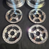 1/4 Scale 3" Inch Wheel & Tire Set 5 Spoke Chrome / Chrome (4)