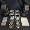 1/4 Scale 3" Inch Wheel & Tire Set Multi Spoke Chrome / Chrome (4)