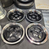 1/4 Scale Wheel & Tire Set 5 Spoke Black / Chrome (4)