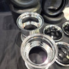 1/4 Scale Wheel & Tire Set 5 Spoke Black / Chrome (4)