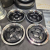 1/4 Scale Wheel & Tire Set 5 Spoke Black / Chrome (4)