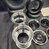 1/4 Scale Wheel & Tire Set Multi Spoke Black / Chrome (4)