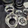 1/4 Scale Wheel & Tire Set 12 Spoke Chrome/Chrome (4)