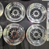 1/4 Scale Wheel & Tire Set 12 Spoke Chrome/Chrome (4)