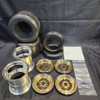 1/4 Scale Wheel & Tire Set 12 Spoke Gold / Chrome (4)