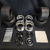 1/4 Scale 3" Inch Wheel & Tire Set 5 Spoke Black / Chrome (4)