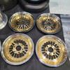 1/4 Scale Wheel & Tire Set Multi Spoke Gold / Chrome (4)