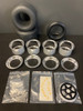 1/4 Scale Wheel & Tire Set 6 Spoke Chrome/Black (4)