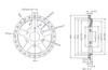 1/4 Scale 5 spoke Wheel Centre Black (1)