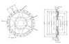 1/4 Scale 6 spoke Wheel Centre Black (1)