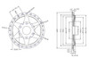 1/4 Scale 6 spoke Wheel Centre Chrome (1)