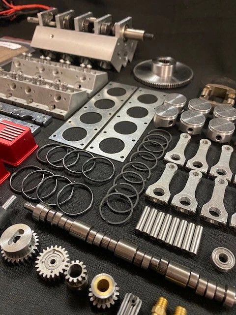 1/4 Scale V8 Unassembled Nitro Powered Engine Kit