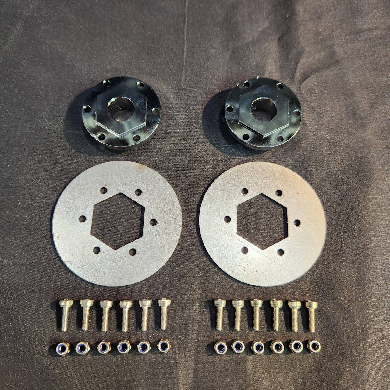 1/4 Scale 1/2" Brake Adaptors with Brake Discs & Hardware