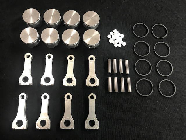 1/4 Scale V8 Pistons/Rings/Conrods/Pins (8) Set