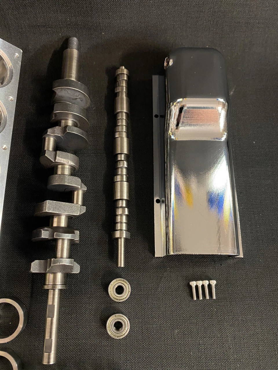1/4 Scale V8 Engine Block, Crankshaft, Camshaft, Oil Pan & Timing cover Set