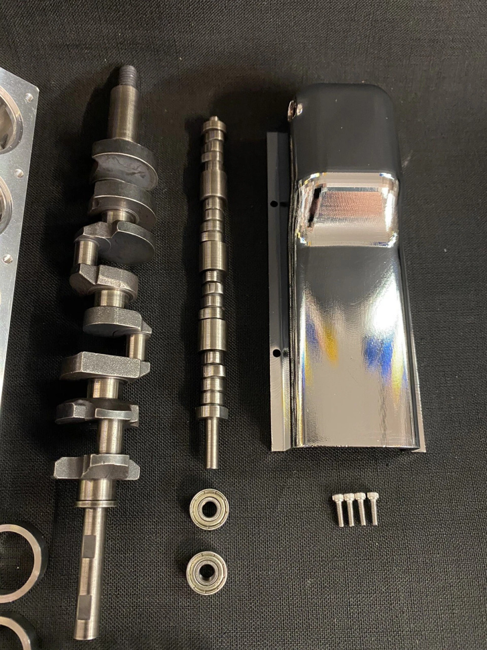 1/4 Scale V8 Engine Block, Crankshaft, Camshaft, Oil Pan & Timing cover Set
