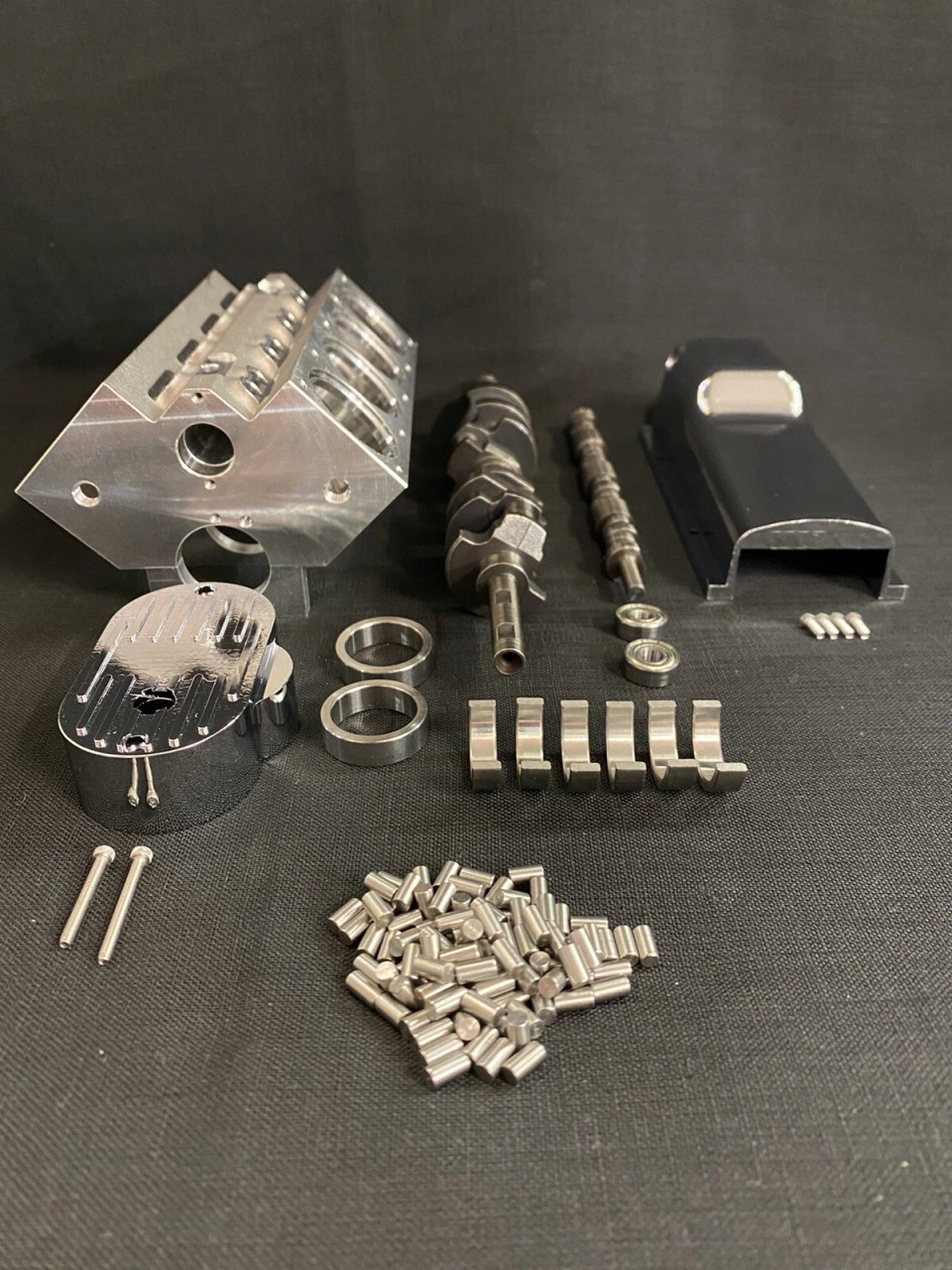 1/4 Scale V8 Engine Block, Crankshaft, Camshaft, Oil Pan & Timing cover Set