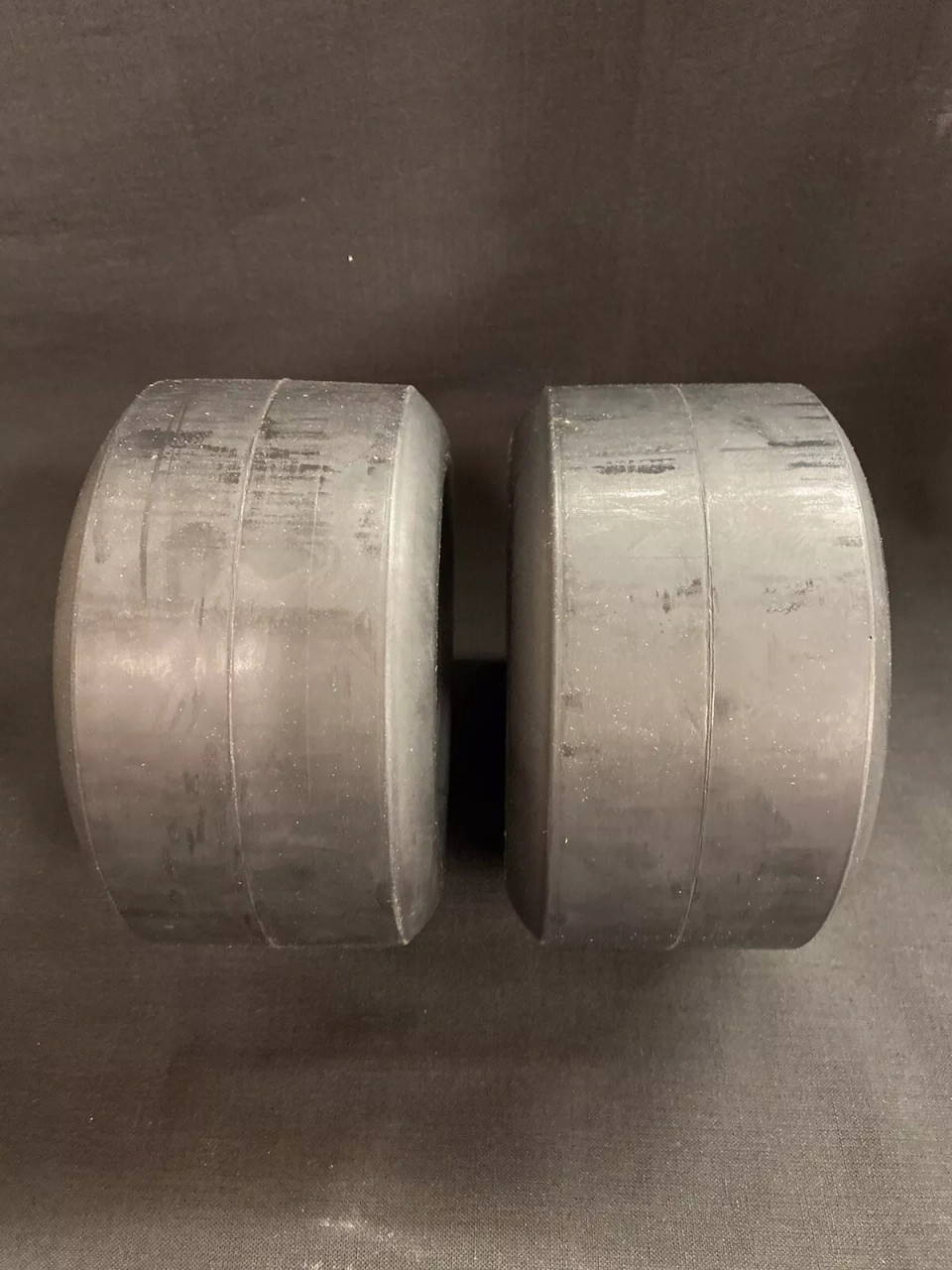 1/4 Scale Wheel & Tire Set 6 Spoke Chrome/Black (4)