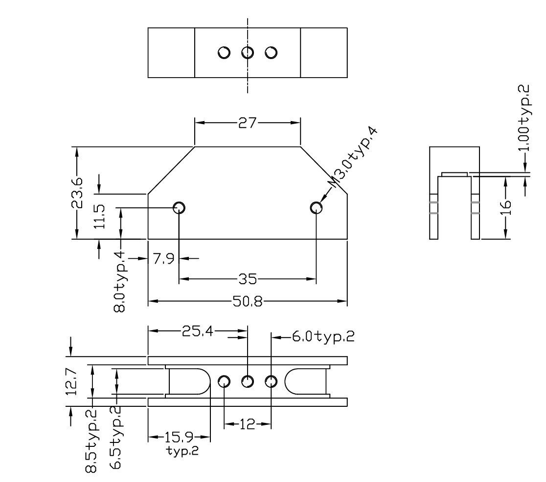 1/4 Scale 1934 Ford rear 4 link bracket