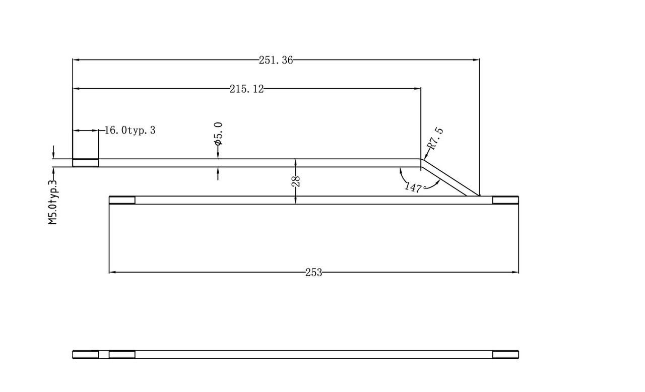 1/4 Scale Model T Side Brace Short (1)