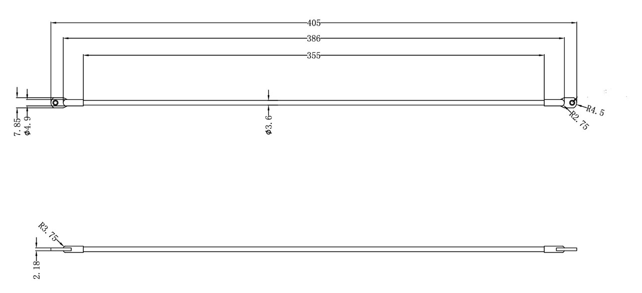 1/4 Scale Model T Window Rod (1)