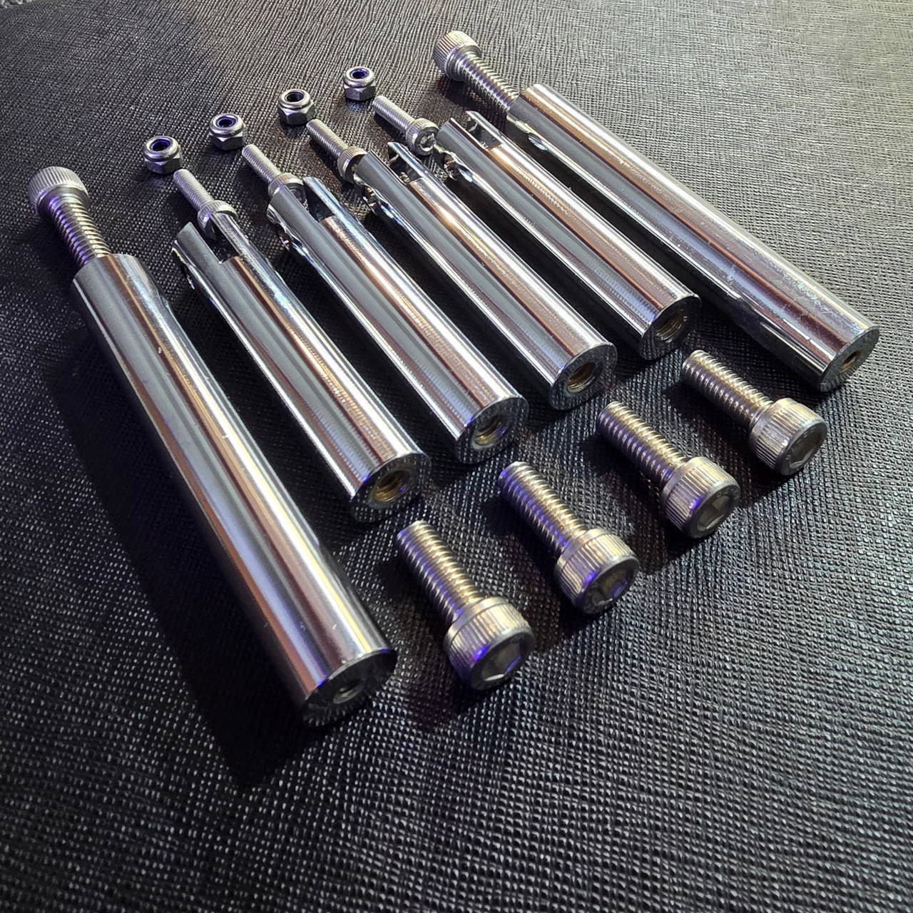 Test Stand Chrome Mounting Legs and Hardware Set