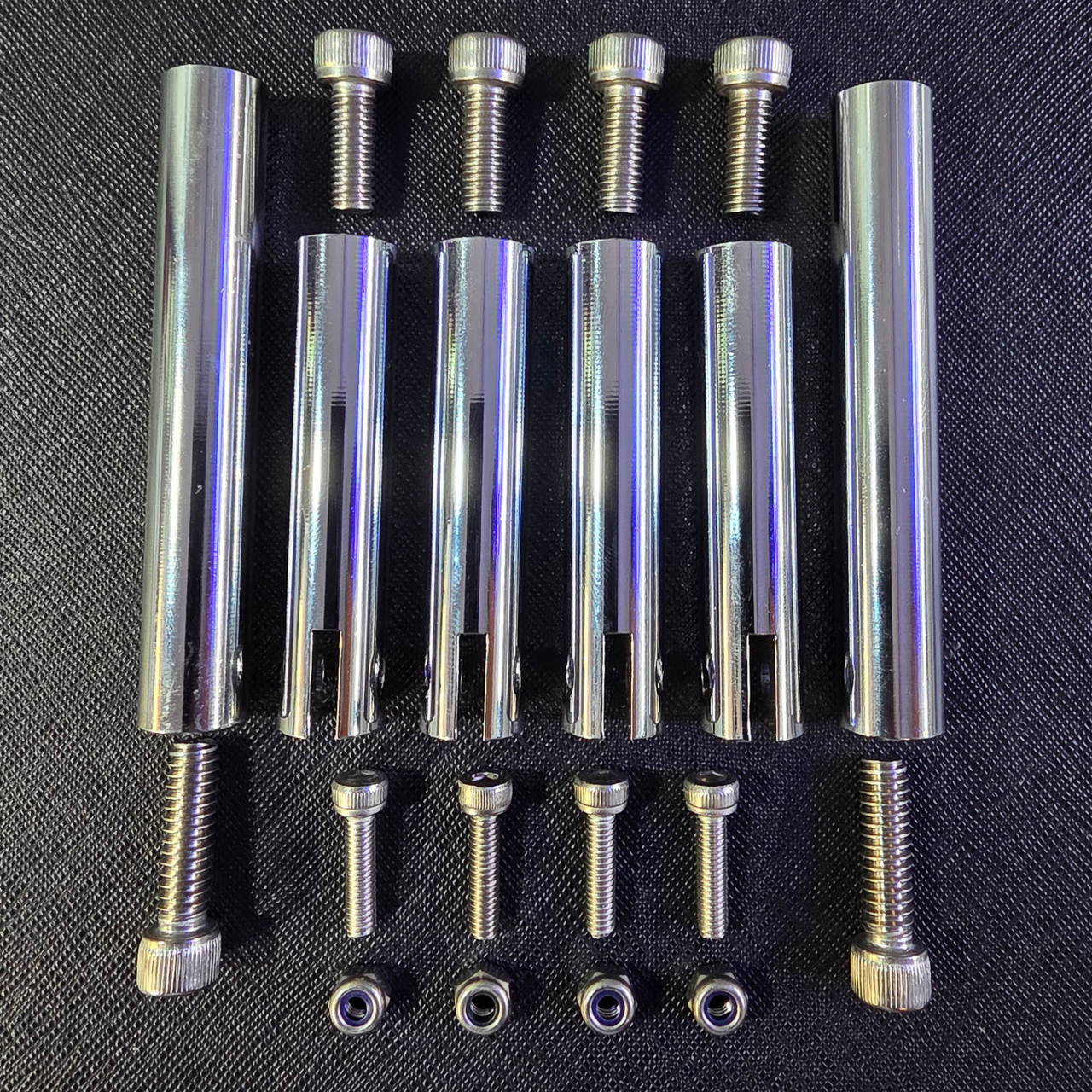 Test Stand Chrome Mounting Legs and Hardware Set