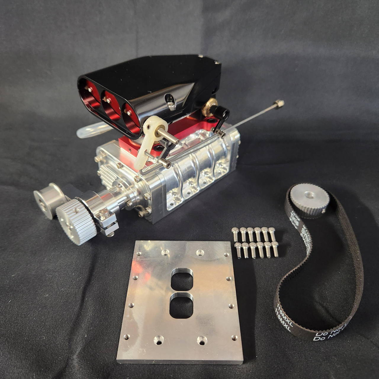 1/4 Scale V8 Supercharger Set with Black Scoop
