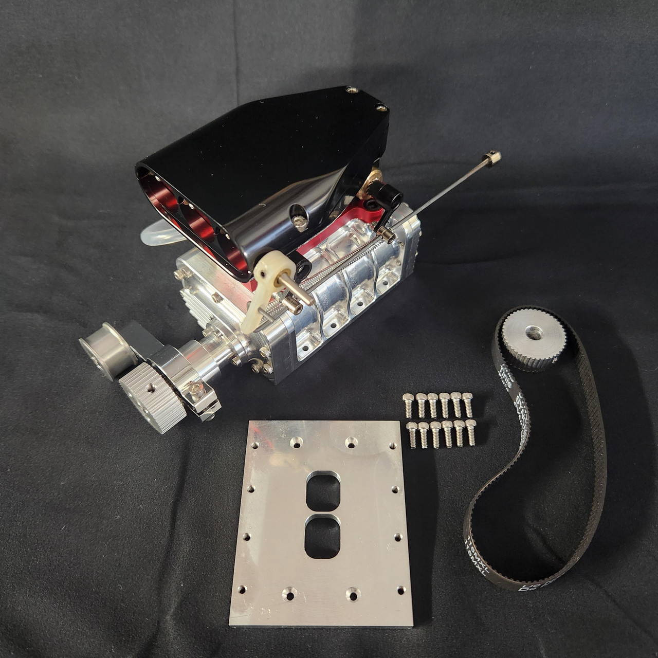 1/4 Scale V8 Supercharger Set with Black Scoop