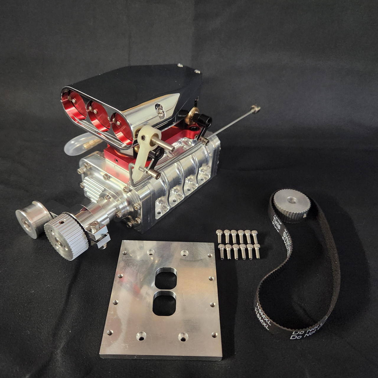 1/4 Scale V8 Supercharger Set with Chrome Scoop