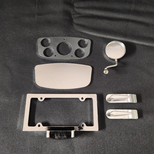 1/4 Scale 1934 Ford licence Plate , Dash , Door Handles (2) & Side Mirror