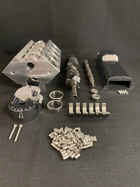 1/4 Scale V8 Engine Block, Crankshaft, Camshaft, Oil Pan & Timing cover Set