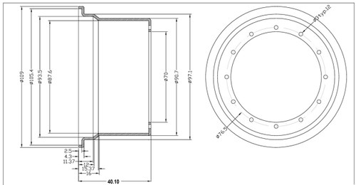 1/4 Scale Medium Chrome Wheel Half (1)