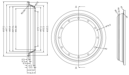 1/4 Scale Thin Chrome Wheel Half (1)