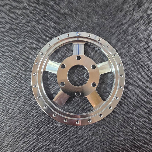 1/4 Scale 5 spoke Wheel Centre Chrome (1)