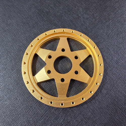 1/4 Scale 6 spoke Wheel Centre Gold Anodized Matt Finish (1)