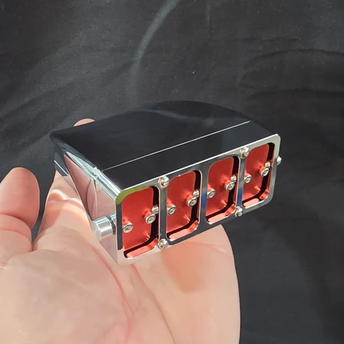 1/4 Scale V8 Aluminium Quattro Injector Hat Chrome