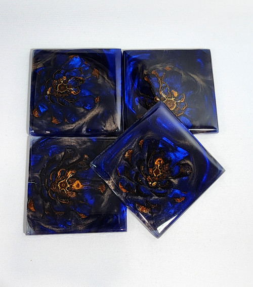 Nokon Blue & Carbon Black Pine Cone Coasters