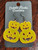 Stacked pumpkins orange acrylic earrings