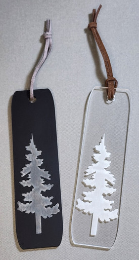 Engraved Pine Tree Bookmark
