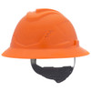 High-Vis Orange MSA V-Gard C1 Full Brim Vented Hard Hat with Fas-Trac III Suspension